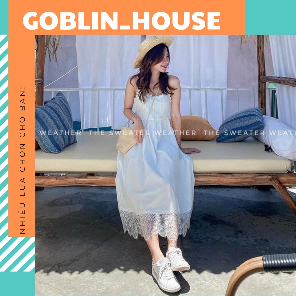 VÁY HAI DÂY ĐŨI VIỀN REN CỔ TIM, VÁY TIỂU THƯ TRẮNG DÁNG XUÔNG, HÀNG ĐẸP CHẤT LƯỢNG, HÀNG CÓ SẴN