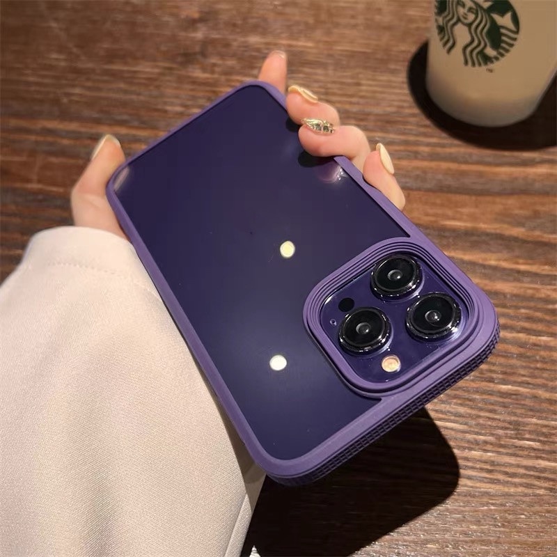 Cook Purple Ốp Điện Thoại iphone 14 promax case iphone 14 13 12 11 pro max case ốp lưng điện thoại iphone 14 promax Màu Tím Trong Suốt Chống Sốc Sang Trọng Cho