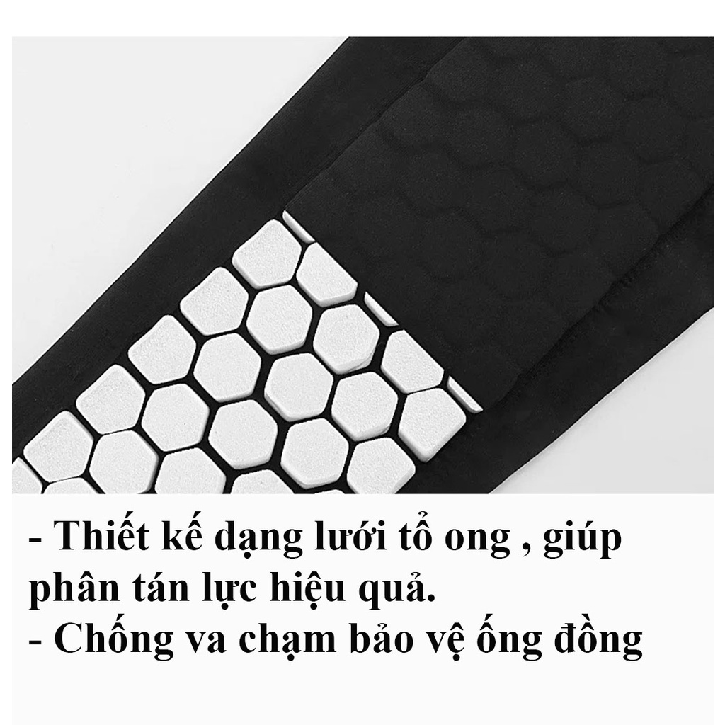 Tất bó bắp chân có giáp bảo vệ ống đồng - Chống chuột rút, căng cơ(1 đôi)