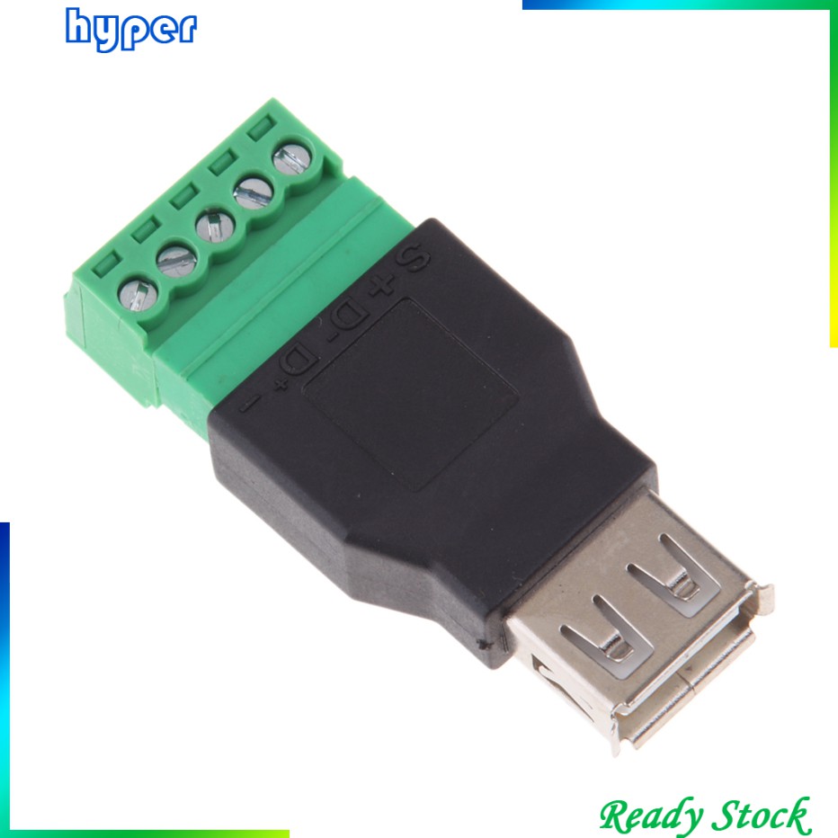 2 Đầu Nối Usb Type A Male / Female Sang 5 Pin Screw Shield