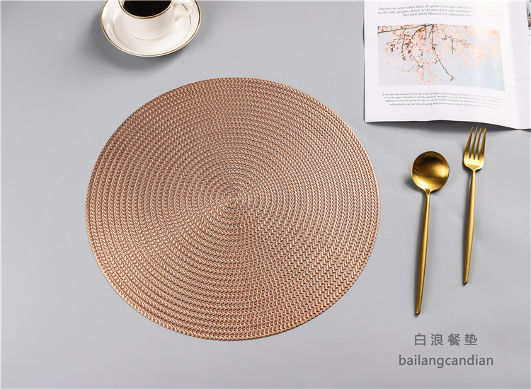 Miếng lót dụng cụ cách nhiệt bằng PVC chất liệu bảo vệ môi trường phong cách Bắc Âu chuyên dụng cho nhà hàng