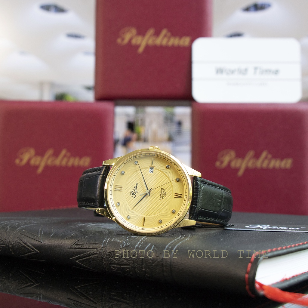 Đồng Hồ Nam Pafolina 5034M dây da Chính Hãng Full Box , Kính Sapphire Chống Xước - Chống Nước 5ATM - Bảo hành 3 năm