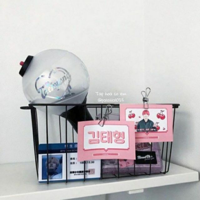 GIỎ SẮT DECOR STYLE KOREAN KPOP, BTS, EXO,BLACK PINK,