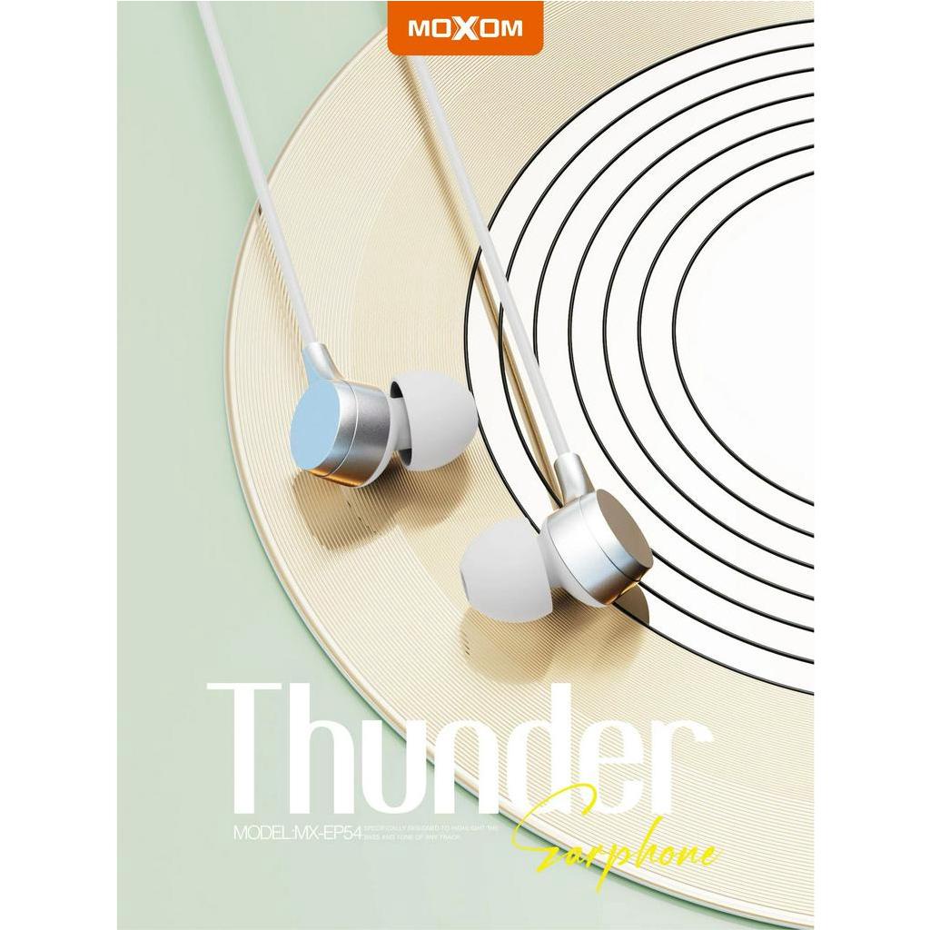 Tai nghe nhét tai tích hợp microphone MOXOM MX-EP54 chống ồn Jack 3.5mm dùng cho Samsung Oppo Xiaomi Redmi