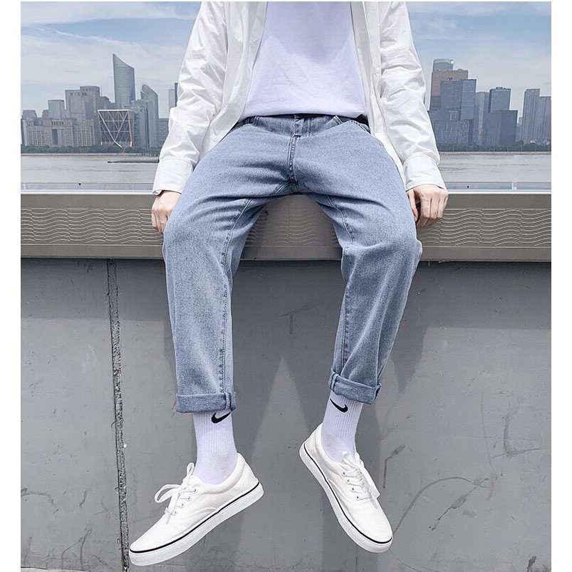 Quần Jeans Baggy Dáng Suông TR01 Style Hàn Quốc