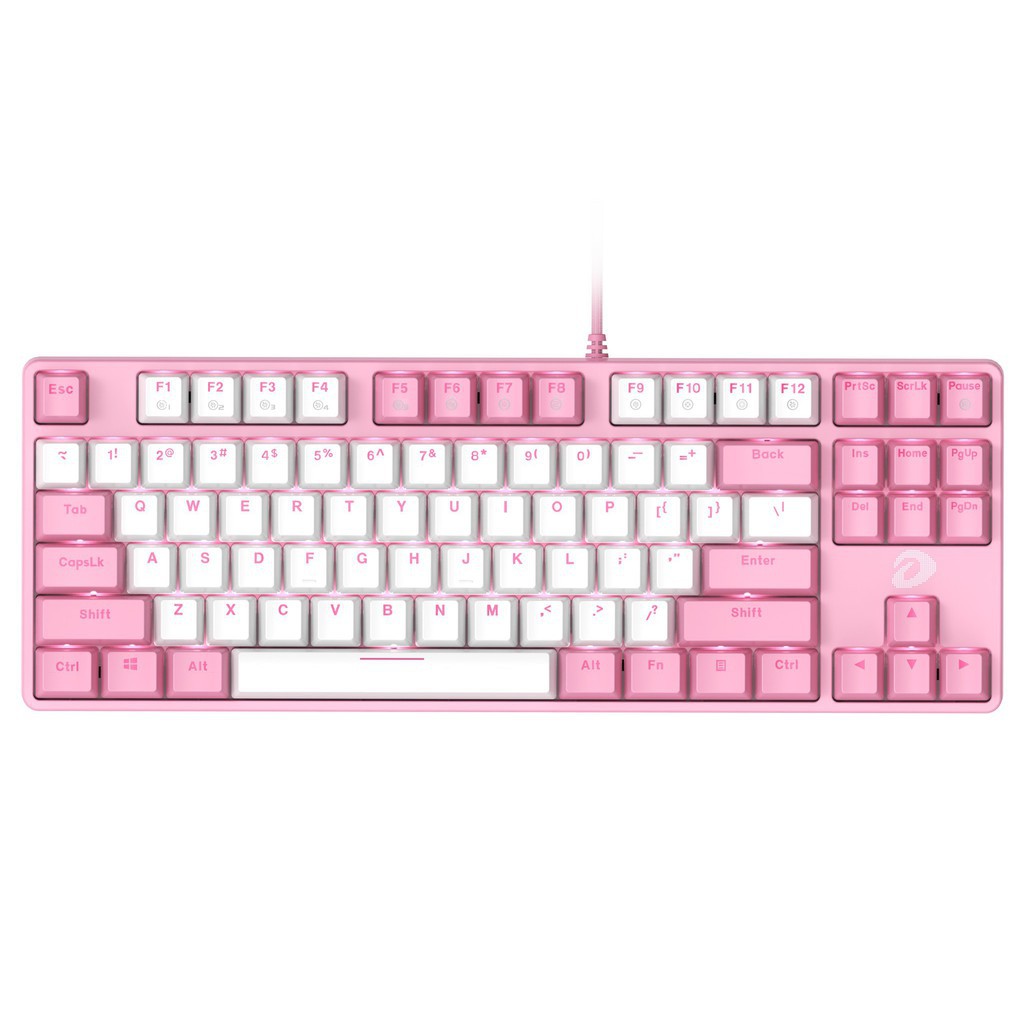Bàn phím cơ Gaming DAREU EK87 PINK-WHITE