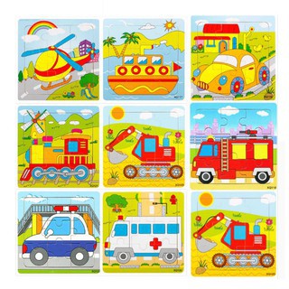 (  ) Đồ chơi - Ghép Hình 9 Mảnh - Puzzle Chủ Đề Phương Tiện Giao Thông (Combo 8 Tranh) [TD92]