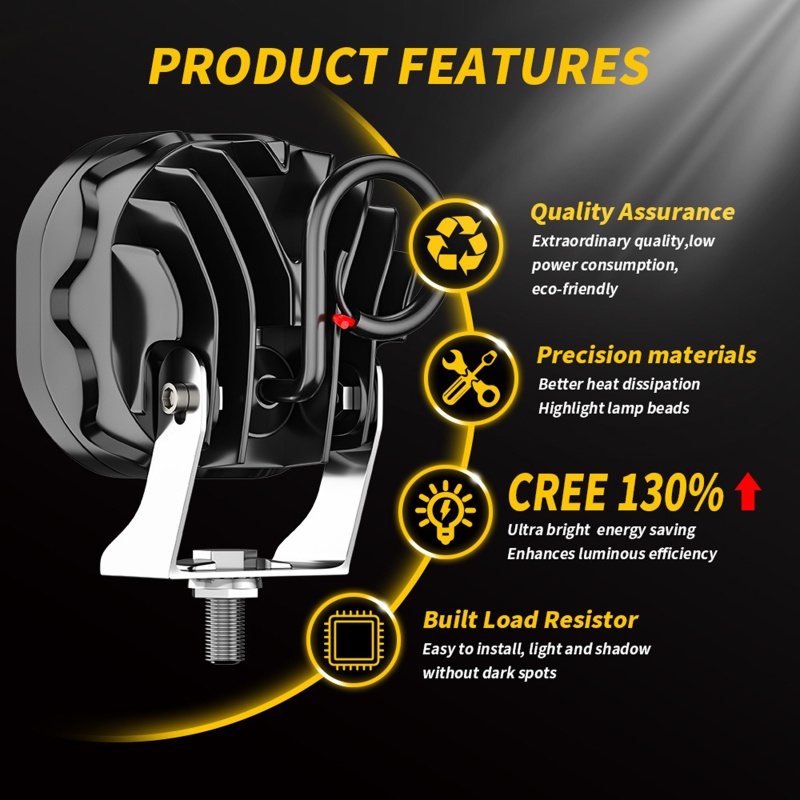 Đèn LED 6500K Chống Thấm Nước IP67 DC 9-30V 40W Chuyên Dụng Cho Xe Hơi