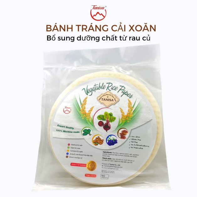 Bánh tráng cuốn rau củ siêu dẻo, bổ sung chất dinh dưỡng, làm bánh tráng chả giò, gỏi cuốn, an toàn VSTP