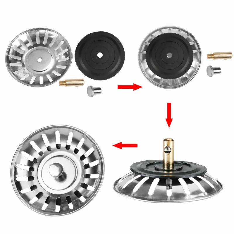 Lưới Lọc Rác Bằng Thép Không Gỉ 78mm Dành Cho Bồn Rửa Nhà Bếp / Phòng Tắm