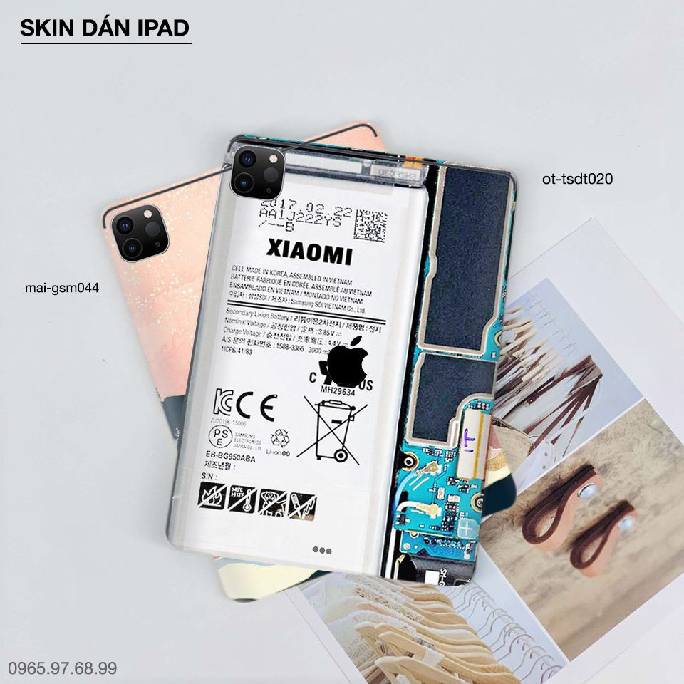 Skin dán iPad in hình xiaomi trong suốt - tsdt021 (inbox mã máy cho Shop)