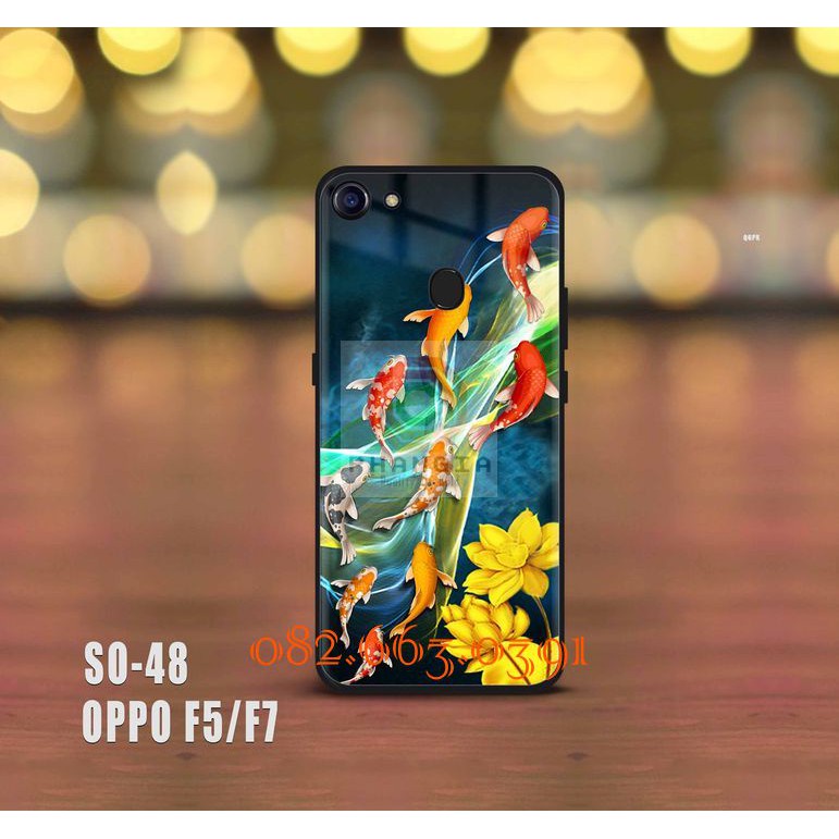 Ốp lưng Oppo F5/F7 tráng gương hình cá koi siêu đẹp