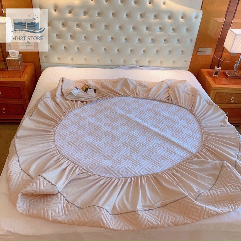 Ga gối trải giường cotton thuơng hiệu hilton thoáng mát ,Thảm trải giường trần bông dày dặn thấm hút mồ hôi SHOP MH2T ST