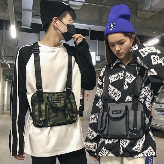 Túi đeo trước ngực thời trang hiphop đường phố tiện dụng