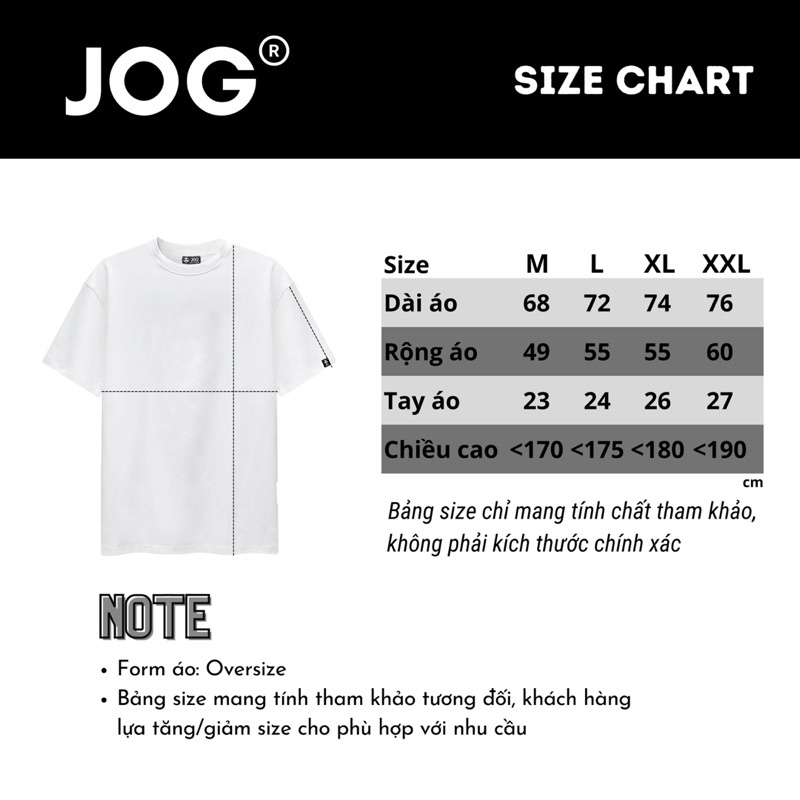 Áo Thun JOG Studio Unisex Nam Nữ Form Rộng Cotton 100%