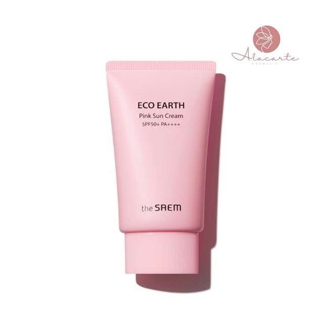 Kem Chống Nắng The Saem Eco Earth Power Pink Sun Cream SPF50+ PA++++ 50g