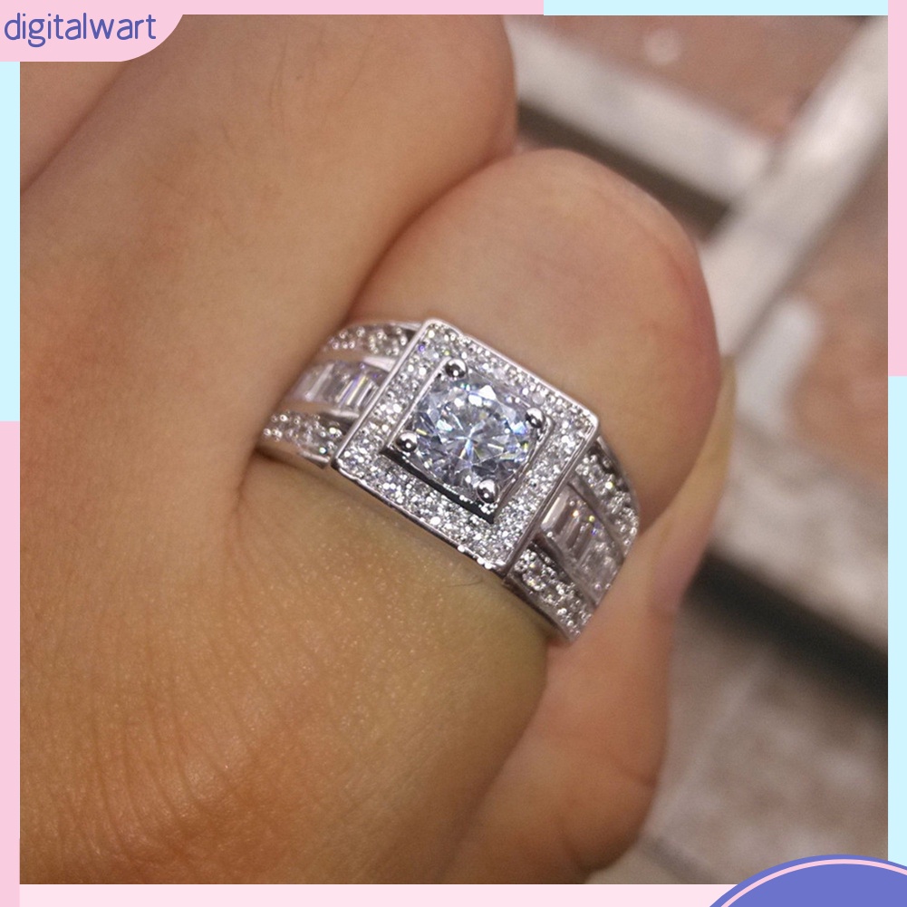 Nhẫn đính hôn đính đá thời trang cho nam