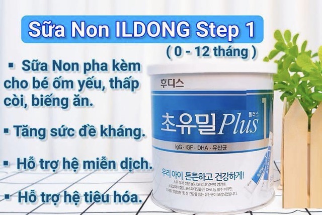 [ 3/2023] Sữa non ildong plus số 1, số 2 hộp 100 gói