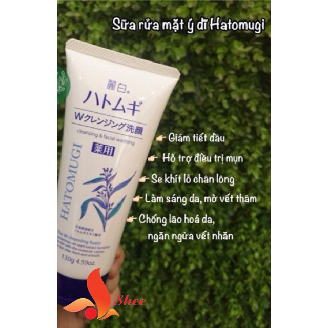 Sửa rửa mặt sáng da ý dĩ Hatomugi Naturie Nhật Bản