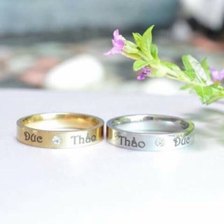 Nhẫn Khắc Tên Theo Yêu Cầu - Tặng Hộp