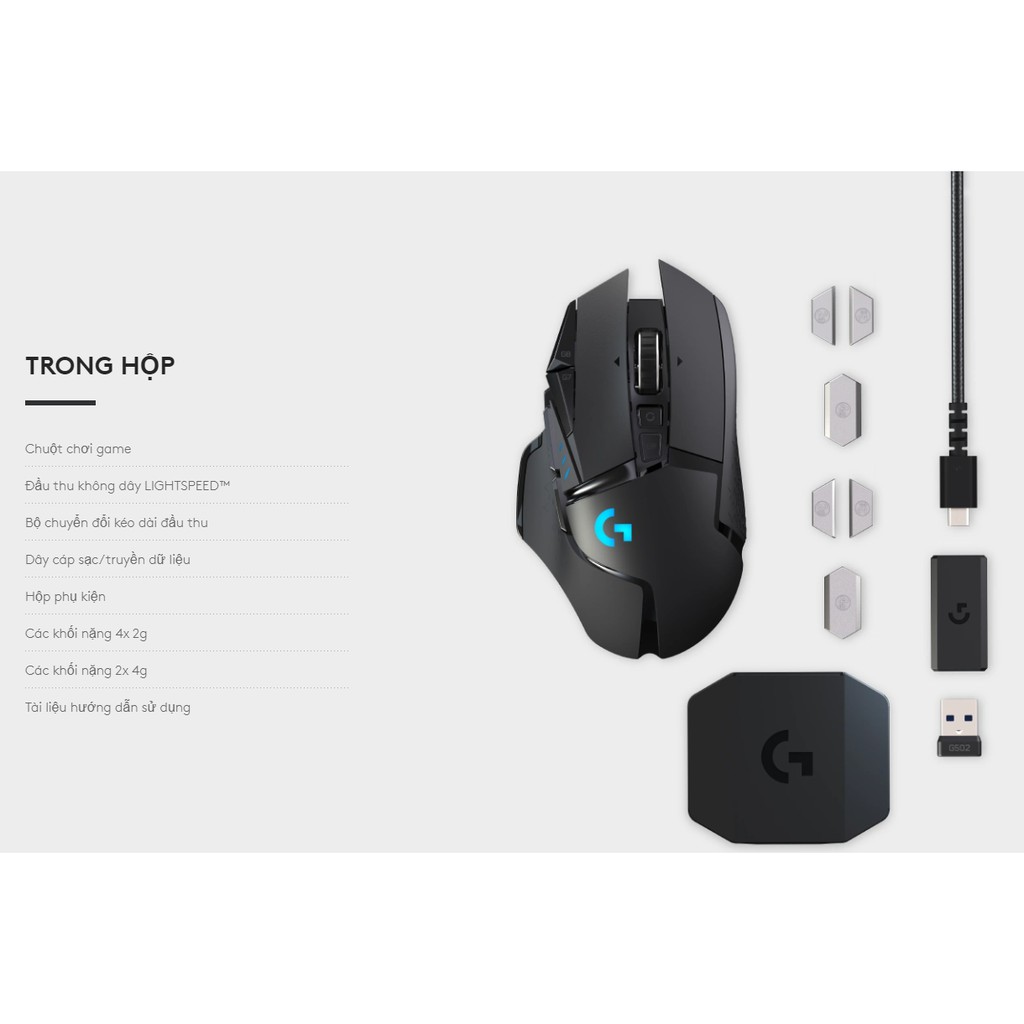 Chuột chơi game không dây Logitech G502 Lightspeed Wireless HERO 25k