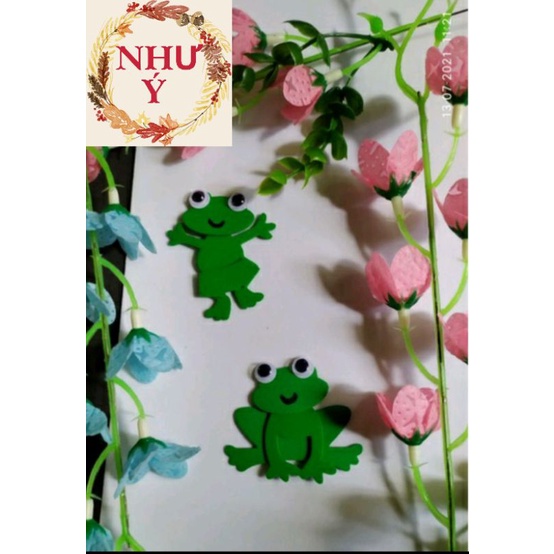 2 ếch nhỏ hình trang trí mầm non, trang trí handmade 🌻SHOP MẦM NON NHƯ Ý 🌻