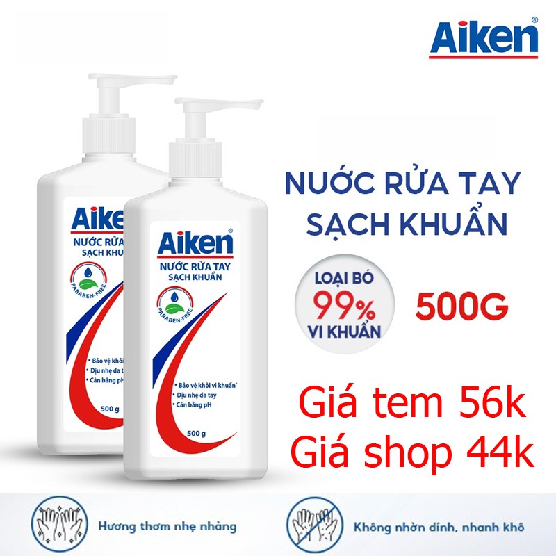 Nước rửa tay Aiken sạch khuẩn 500g