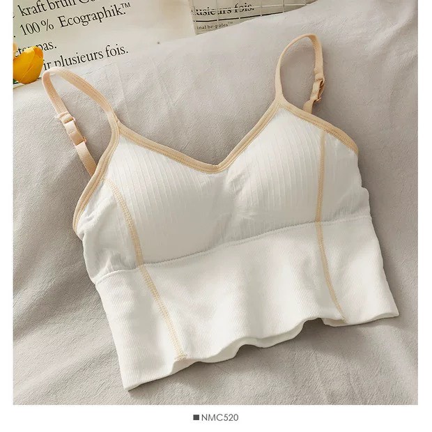 [Xả - dọn kho] Áo bra nữ áo lót len tăm hở lưng kiểu dáng thể thao trẻ trung PASANA0061
