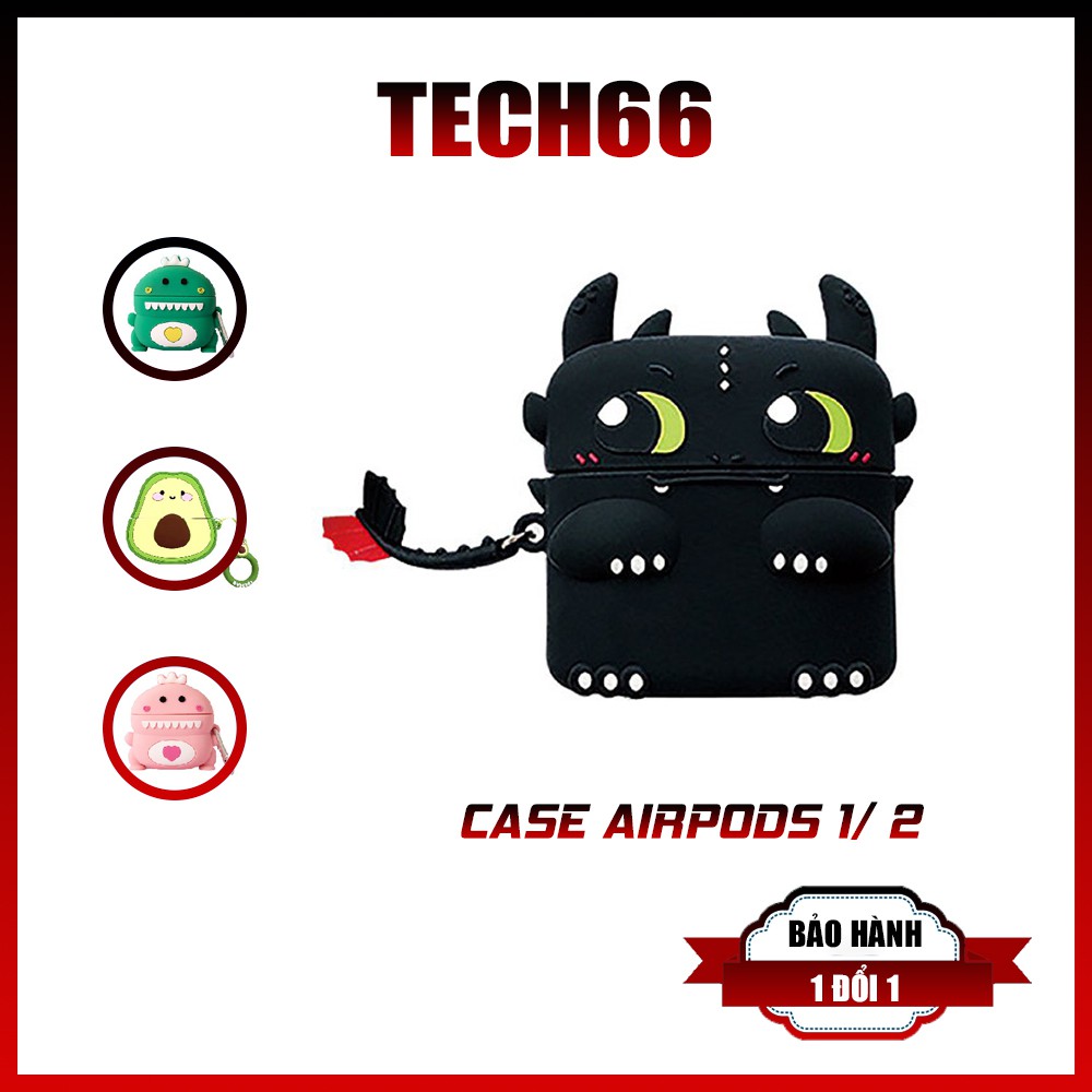 Vỏ bảo vệ bao đựng tai nghe case airpods 1, 2 chống va đập nhiều hình dáng màu sắc lựa chọn