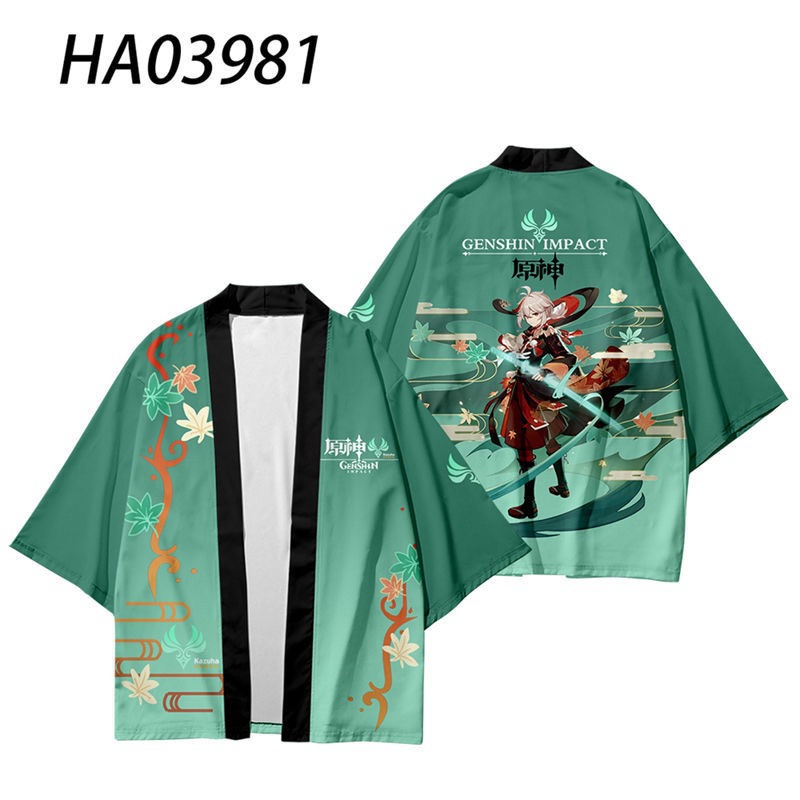 Áo khoác Kimono dáng rộng cỡ lớn hóa trang nhân vật Kaedehara Kazuha hoạt hình Genshin Impact Nhật Bản | BigBuy360 - bigbuy360.vn