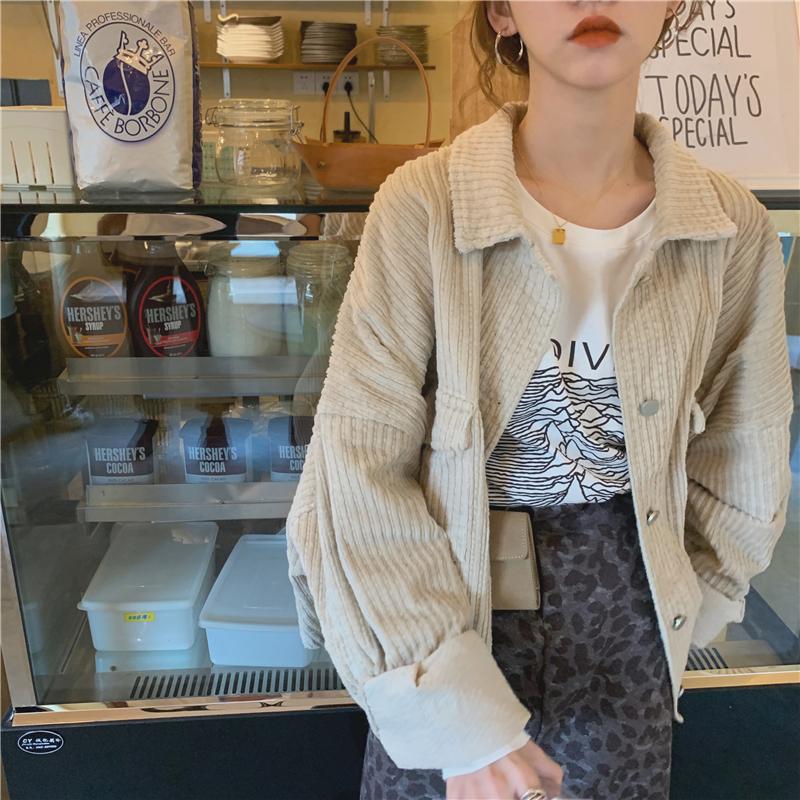 Áo Khoác Nhung Trơn Phong Cách Retro 39455 | BigBuy360 - bigbuy360.vn