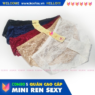 [COMBO 05 QUẦN] Quần Lót Ren Mini Nữ Thời Trang Cao Cấp - Quần Con Cạp Thấp, Quần Chíp - KOOFOX