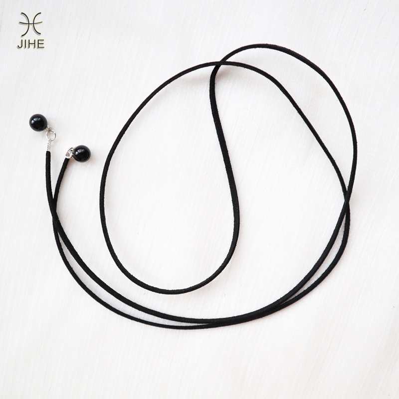 Vòng Cổ choker Mặt Nơ Và Ngọc Trai Đen