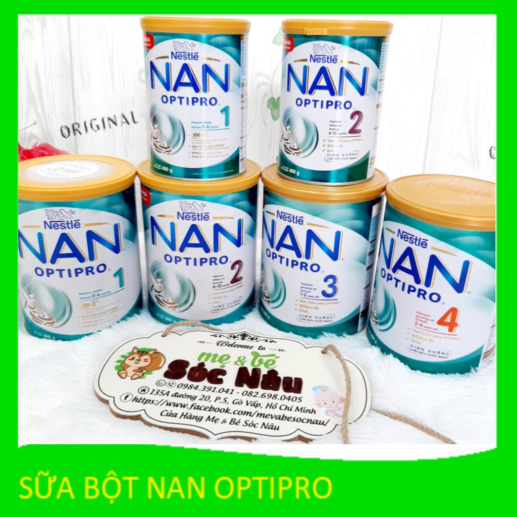 [CHÍNH HÃNG] Sữa Bột Nestlé NAN Optipro 1/2/3/4, 800g [liên tục cập nhật date mới nhất]