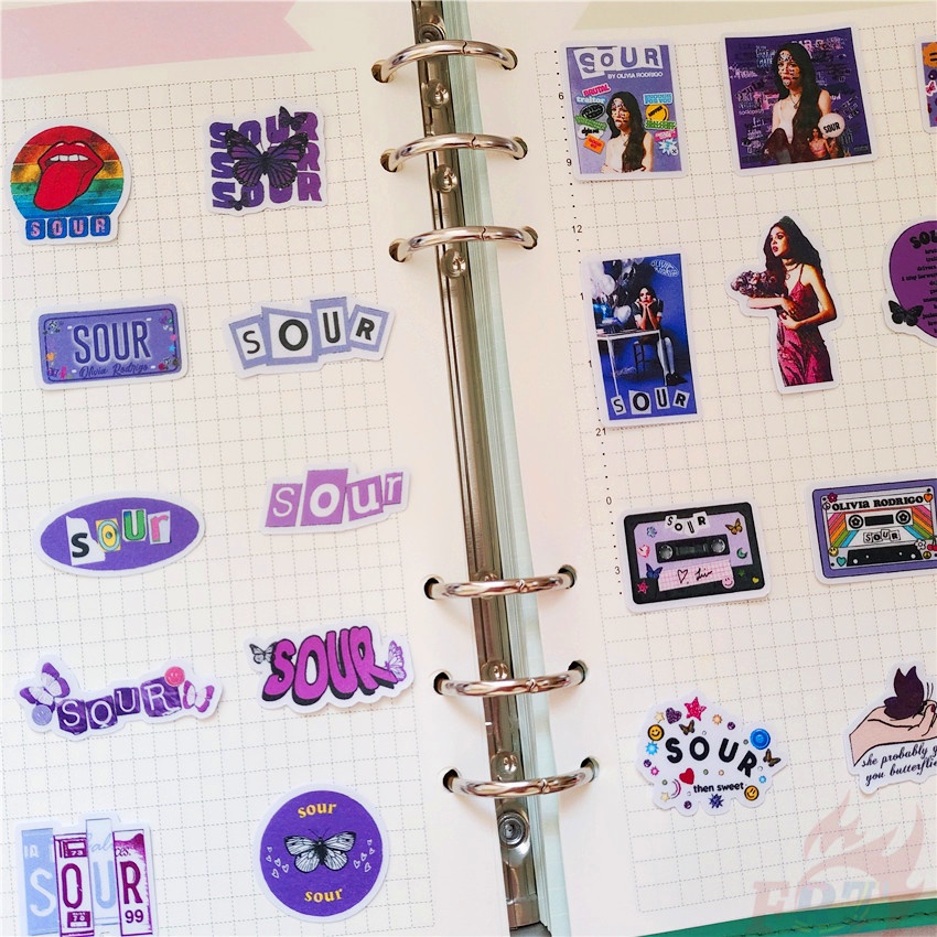 ★★★ Olivia Rodrigo Q-1 Sour Drivers License Mini Diary Manual Stickers ★★★ 40Pcs/Set DIY Fashion Scrapbooks Album Decor Decals Stickers