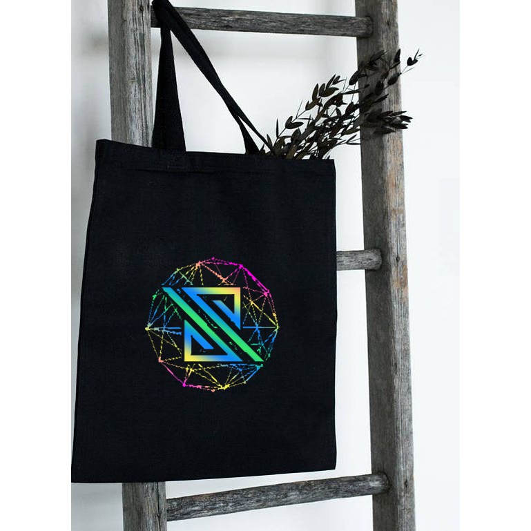 Túi tote vải bố đeo vai canvas in 7 màu THEZED