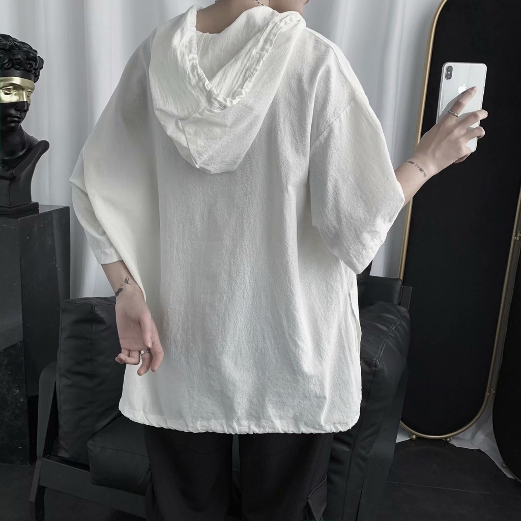 Men's fashion casual short-sleeve hoodie | BigBuy360 - bigbuy360.vn