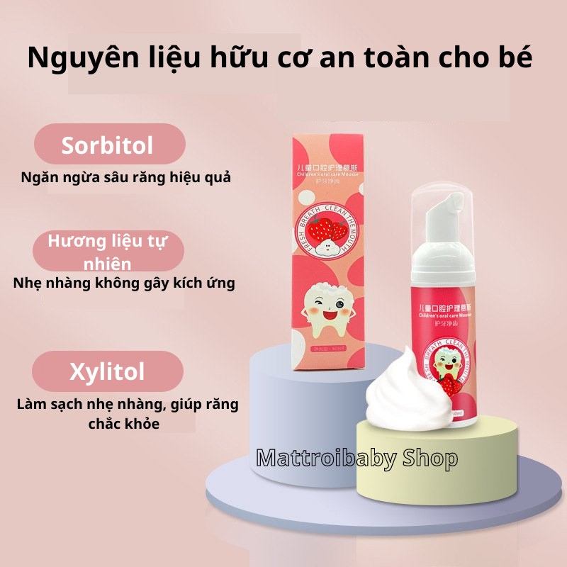 Kem đánh răng dạng bọt cho bé, hàng nội địa Trung an toàn bảo vệ răng miệng cho bé