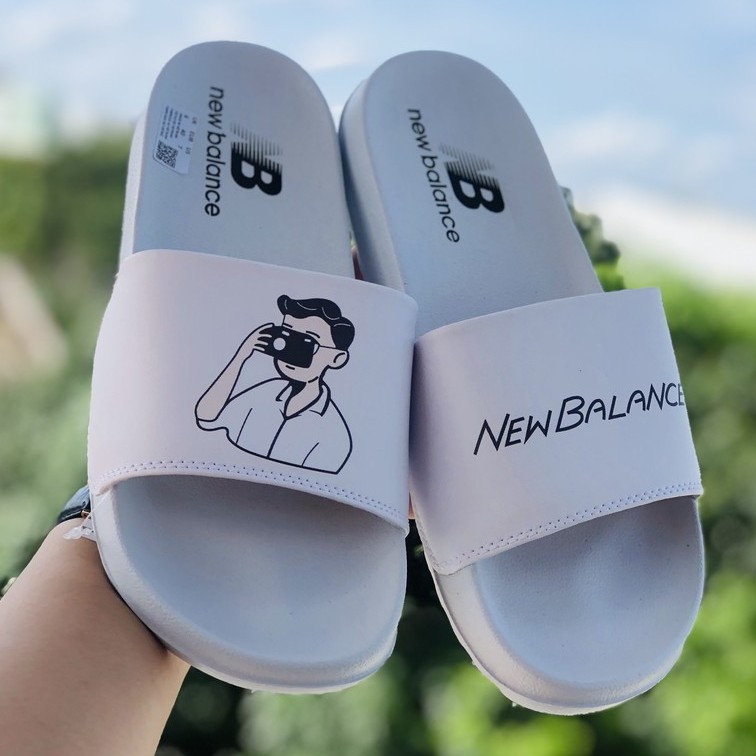 Dép unisex NB ❤️FREESHIP + Hộp❤️ dép quai ngang nam nữ chàng trai