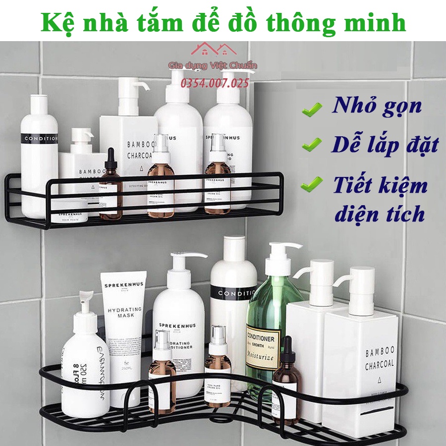 Kệ nhà tắm, kệ góc nhà tắm hình tam giác, chữ nhật đa năng, thông minh, sơn tĩnh điện chống gỉ GD219 GD220