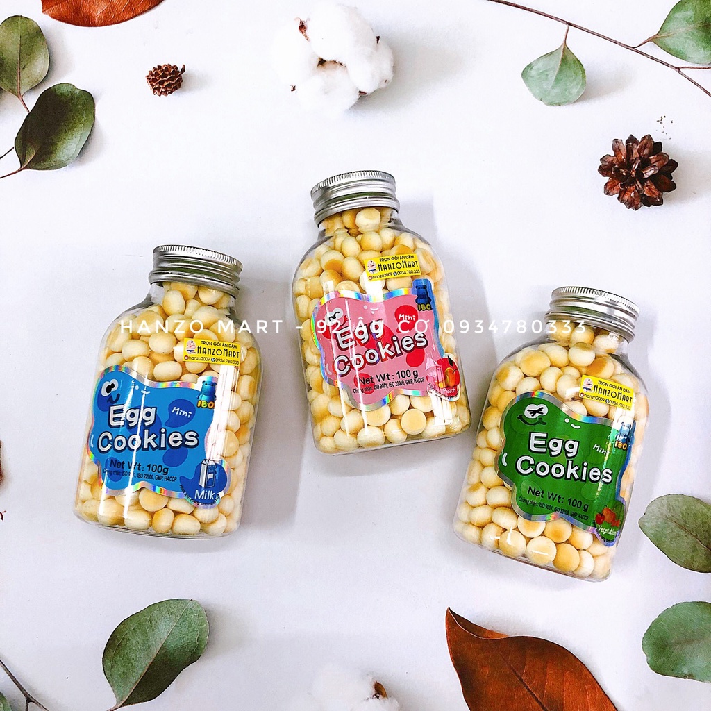 Bánh ăn dặm men bi sữa/ rau củ/trái cây/ pudding BIO đủ vị cho bé