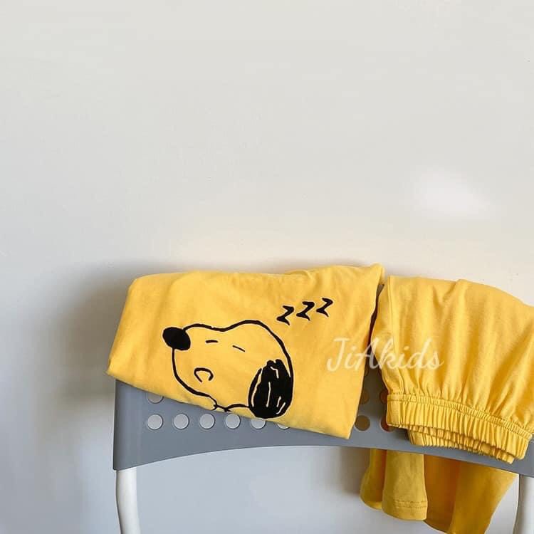 [LNN22] Bộ Lửng Thun Lạnh MINKY MOM CÓ SIZE ĐẠI In Hình Chó Snoopy Lưng Áo, Mềm Mịn, Thoáng Mát, Hàng Chuẩn Đẹp Cho Bé