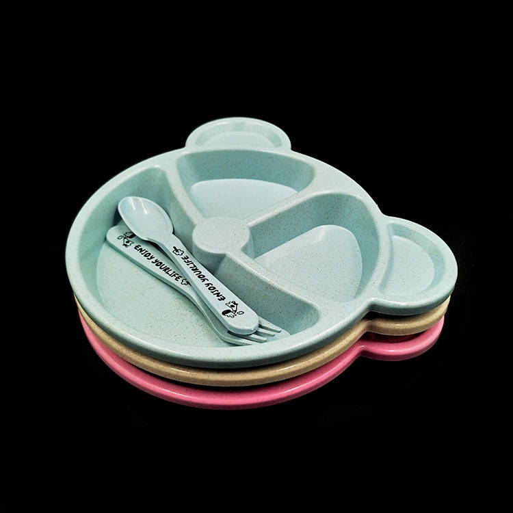 Đĩa Nhựa Lúa Mạch Tròn Có Giá Phơi, Đựng Bánh Kẹo Đẹp Hình Tròn Tai Thỏ Nhỏ Nhiều Màu