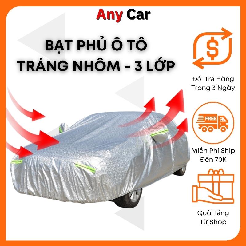 Bạt Phủ Ô Tô, Bạt Phủ Xe Ô Tô Tráng Nhôm 3 Lớp Cao Cấp, Chống Nắng, Chống Mưa, Chống Cháy, Chống Bụi Bẩn