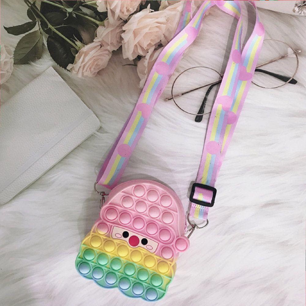 Túi Đeo Chéo Vai Hình Tuần Lộc Giáng Sinh Di Động Giảm Căng Thẳng Thời Trang Cho Trẻ Em