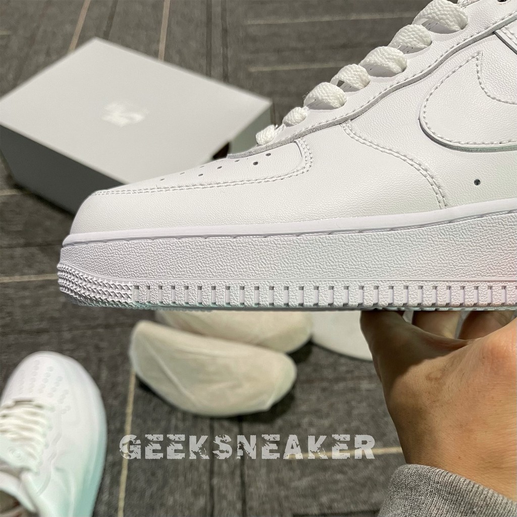 [GeekSneaker] Giày Thể Thao - Sneaker Trắng Air Force 1 -  AF1 All WHITE  NGuyên bản - SC - Đế Air - Gót Vuông