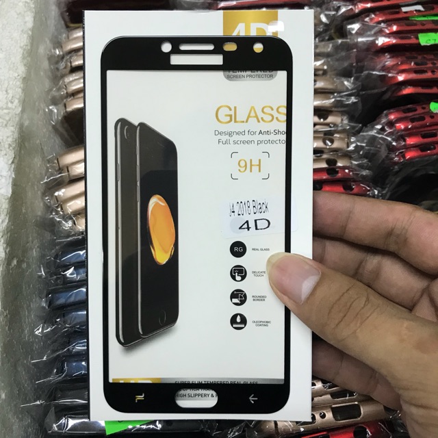 Kính cường lực full màn 4D Galaxy J4-2018