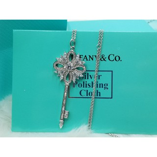 Dây Chuyền Tiffany Mặt Chìa Khóa Đính Đá Pha Lê