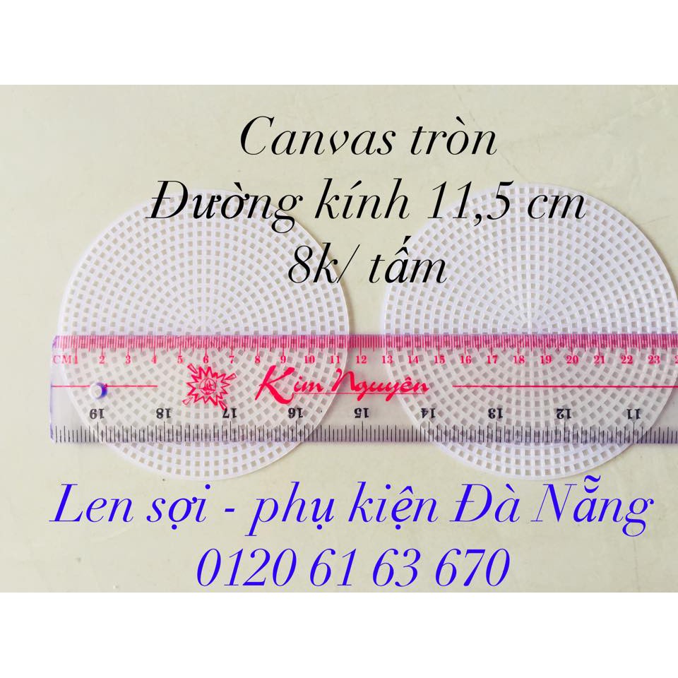 Canvas nhựa tròn, phụ kiện làm túi ví