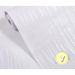Cuộn 10m Giấy dán tường CHỈ TRẮNG sẵn keo khổ rộng 45cm
